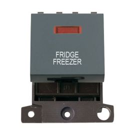 Click MD023BK-FF MiniGrid Black Ingot 20A Twin Width 2 Pole Neon FRIDGE FREEZER Switch Module image