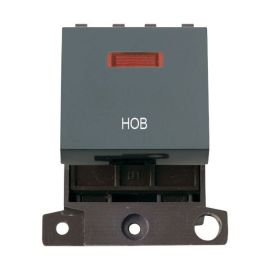 Click MD023BK-HB MiniGrid Black Ingot 20A Twin Width 2 Pole Neon HOB Switch Module image