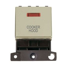 Click MD023BR-CH MiniGrid Polished Brass Ingot 20A Twin Width 2 Pole Neon COOKER HOOD Switch Module image