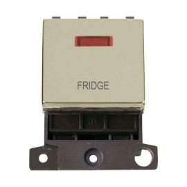 Click MD023BR-FD MiniGrid Polished Brass Ingot 20A Twin Width 2 Pole Neon FRIDGE Switch Module image