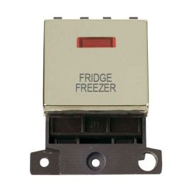 Click MD023BR-FF MiniGrid Polished Brass Ingot 20A Twin Width 2 Pole Neon FRIDGE FREEZER Switch Module image
