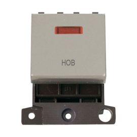 Click MD023PN-HB MiniGrid Pearl Nickel Ingot 20A Twin Width 2 Pole Neon HOB Switch Module image