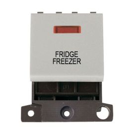 Click MD023WH-FF MiniGrid Click White Ingot 20A Twin Width 2 Pole Neon FRIDGE FREEZER Switch Module image