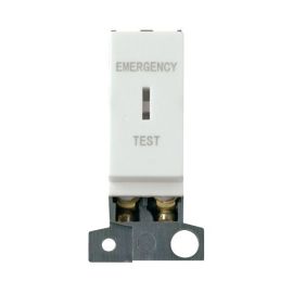 Click MD029WH MiniGrid Click White 10AX 2 Pole EMERGENCY TEST Keyswitch Module