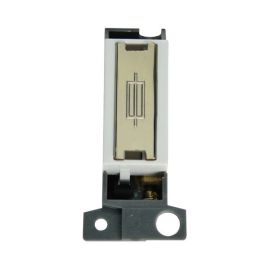 Click MD047WHBR MiniGrid Polished Brass Ingot 13A Fused Spur Module - White Insert image