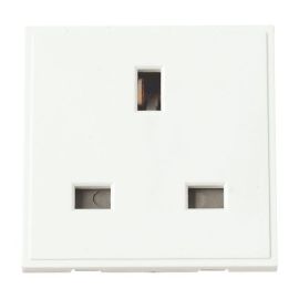 Click MM010WH New Media Polar White 13A UK Socket Outlet Module image