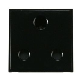 Click MM033BK New Media Black 15A Round Pin Socket Outlet Module