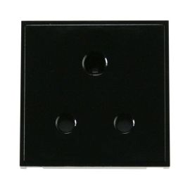 Click MM038BK New Media Black 5A Round Pin Socket Outlet Module