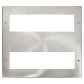 Click MP516BS Brushed Stainless New Media 2x8 Aperture Unfurnished Front Plate image