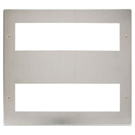 Click MP516SS New Media Stainless Steel 2x8 Aperture Unfurnished Front Plate image