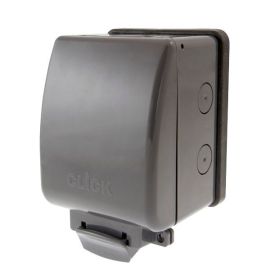 Click OA652AG Aquip66 13A 2 Pole IP66 Weatherproof Neon Switched Fused Spur Unit image