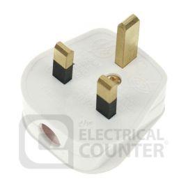 White Fast-Fit Rewireable 13A Resilient Plug Top (3A Fused)