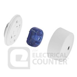 White Quick Connect Ceiling Rose, Plug & Cover 70mm IP20 4 Pin, 6A image