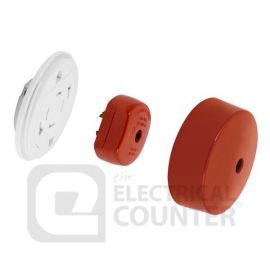 Red Quick Connect Ceiling Rose, Plug & Cover 70mm IP20 4 Pin, 6A image