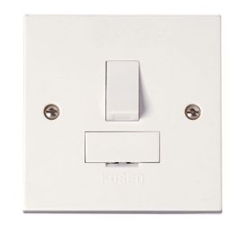 Click PRW051 Polar White 13A Switched Fused Spur Unit