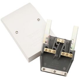 Click PRW217 Polar White 45A Easyfit Dual Appliance Outlet Plate image