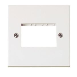 Click PRW403 20 Pack MiniGrid White 1 Gang 3 Aperture Polar Unfurnished Front Plate (20 Pack, 0.97 each) image