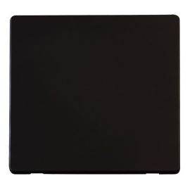 Click SCP060MB Definity Metal Black Screwless 1 Gang Blank Cover Plate image