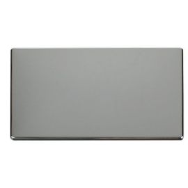 Click SCP061CH Definity Polished Chrome Screwless 2 Gang Blank Cover Plate image