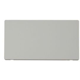 Click SCP061PW Definity White Screwless 2 Gang Blank Cover Plate image