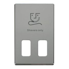 Click SCP100CH Definity Polished Chrome Screwless Dual Voltage Shaver Socket Cover Plate