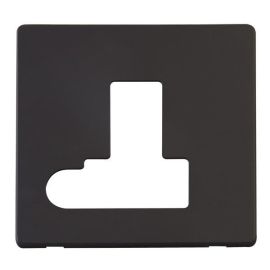 Click SCP151BK Matt Black Definity Screwless 13A Flex Outlet Switched Fused Spur Unit Cover Plate image
