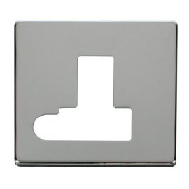 Click SCP151CH Polished Chrome Definity Screwless 13A Flex Outlet Switched Fused Spur Unit Cover Plate image