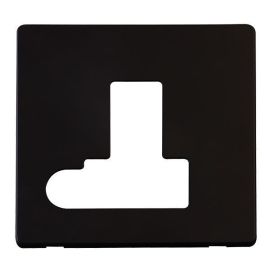 Click SCP151MB Definity Metal Black Screwless 13A Flex Outlet Switched Fused Spur Unit Cover Plate image