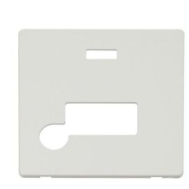 Click SCP153MW Matt White Definity Screwless 13A Flex Outlet Neon Fused Spur Unit Cover Plate image