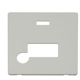 Click SCP153PW Polar White Definity Screwless 13A Flex Outlet Neon Fused Spur Unit Cover Plate image