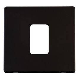 Click SCP200MB Definity Metal Black Screwless 1 Gang 45A Switch Cover Plate image