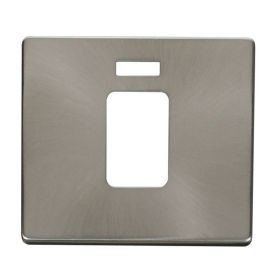 Click SCP201BS Brushed Steel Definity Screwless 45A Neon Switch Cover Plate image