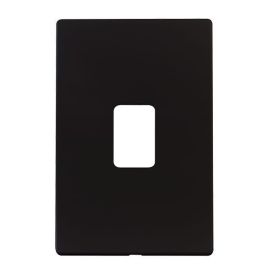 Click SCP202MB Definity Metal Black Screwless 2 Gang 45A Switch Cover Plate image