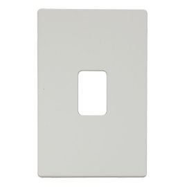 Click SCP202MW Matt White Definity Screwless 45A Vertical Switch Cover Plate image