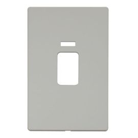 Click SCP203PW Polar White Definity Screwless 45A Neon Vertical Switch Cover Plate image