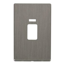 Click SCP203SS Stainless Steel Definity Screwless 45A Neon Vertical Switch Cover Plate image