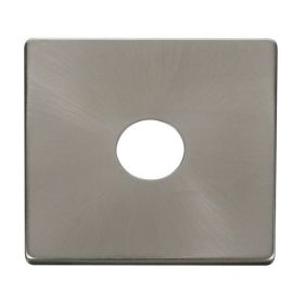 Click SCP221BS Brushed Steel Definity Screwless 1 Gang Toggle Switch Cover Plate image