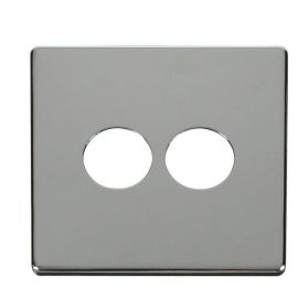 Click SCP222CH Polished Chrome Definity Screwless 2 Gang Toggle Switch Cover Plate image