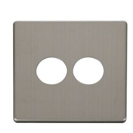 Click SCP222SS Stainless Steel Definity Screwless 2 Gang Toggle Switch Cover Plate image
