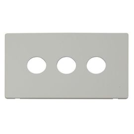 Click SCP223PW Polar White Definity Screwless 3 Gang Toggle Switch Cover Plate image