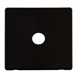 Click SCP231MB Definity Metal Black Screwless 1 Gang Coaxial Outlet Cover Plate image