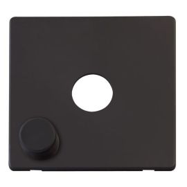 Click SCP241BK Matt Black Definity Screwless 1 Gang Dimmer Switch Cover Plate image