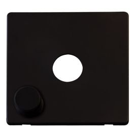 Click SCP241MB Definity Metal Black Screwless 1 Gang Dimmer Switch Cover Plate image