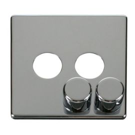 Click SCP242CH Polished Chrome Definity Screwless 2 Gang Dimmer Switch Cover Plate image