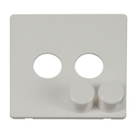 Click SCP242PW Polar White Definity Screwless 2 Gang Dimmer Switch Cover Plate image