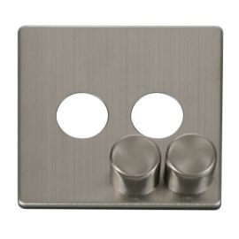 Click SCP242SS Stainless Steel Definity Screwless 2 Gang Dimmer Switch Cover Plate image
