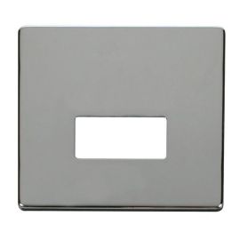 Click SCP250CH Polished Chrome Definity Screwless 13A Fused Spur Unit Cover Plate image
