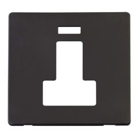 Click SCP252BK Matt Black Definity Screwless 13A Neon Switched Fused Spur Unit Cover Plate