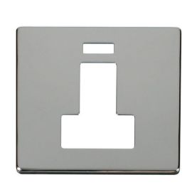 Click SCP252CH Polished Chrome Definity Screwless 13A Neon Switched Fused Spur Unit Cover Plate image