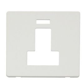Click SCP252MW Matt White Definity Screwless 13A Neon Switched Fused Spur Unit Cover Plate image